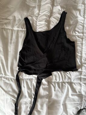 lululemon athletica Black Wrap Tank with Side Ties
